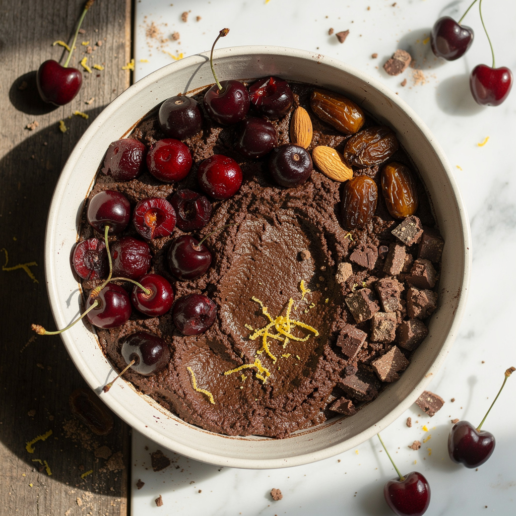 Chocolate Cherry Vegan Cobbler