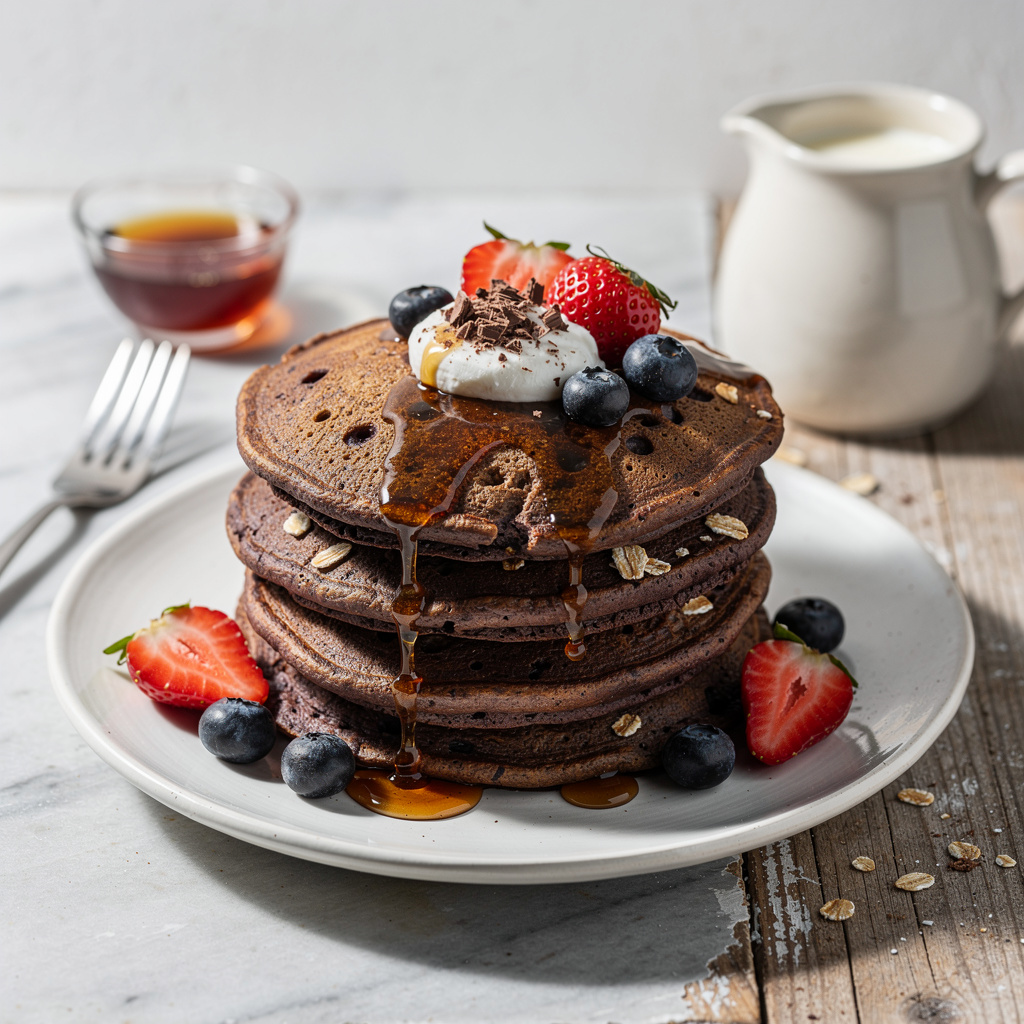 Chocolaty Black Bean Pancakes