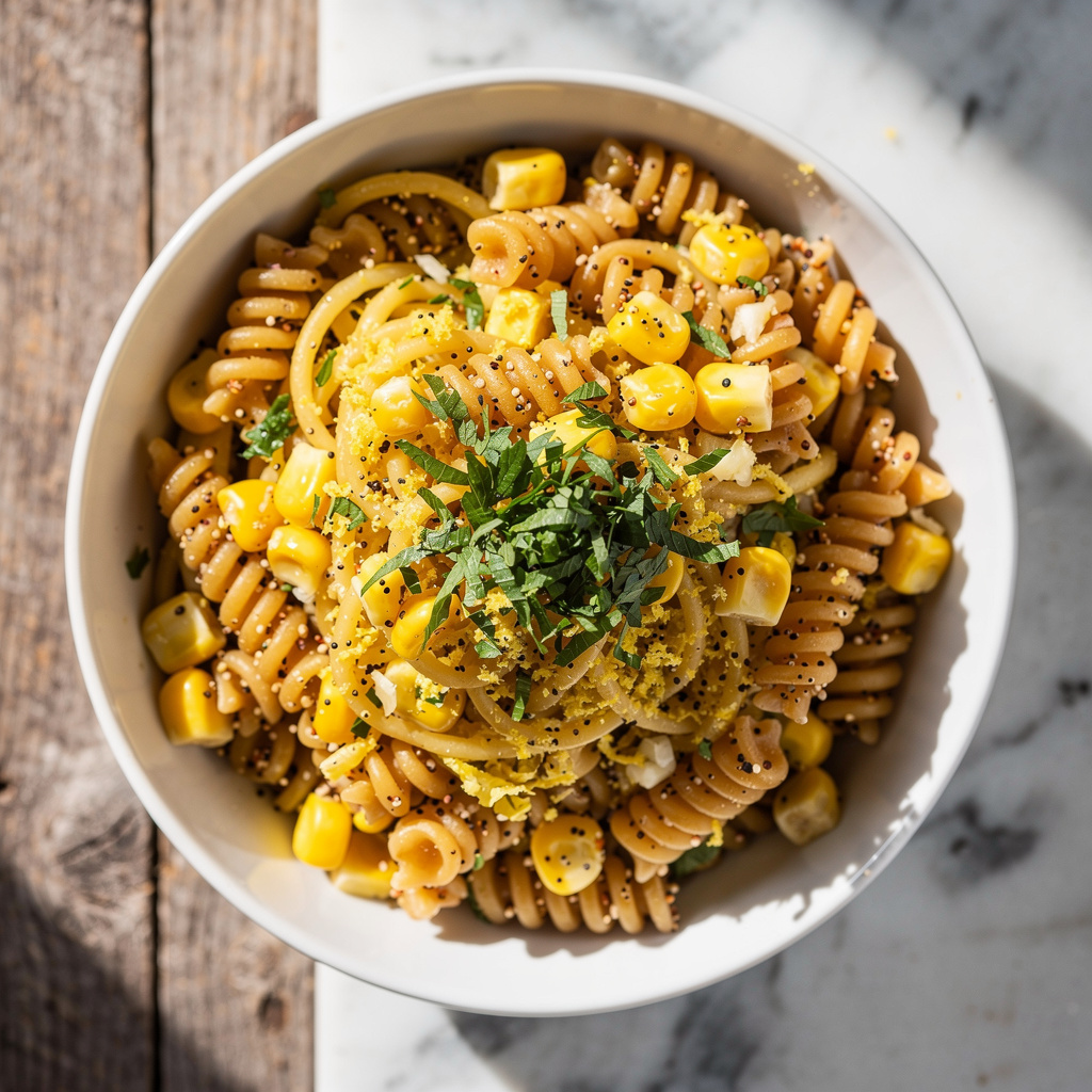 Confetti Corn and Pasta Bowl