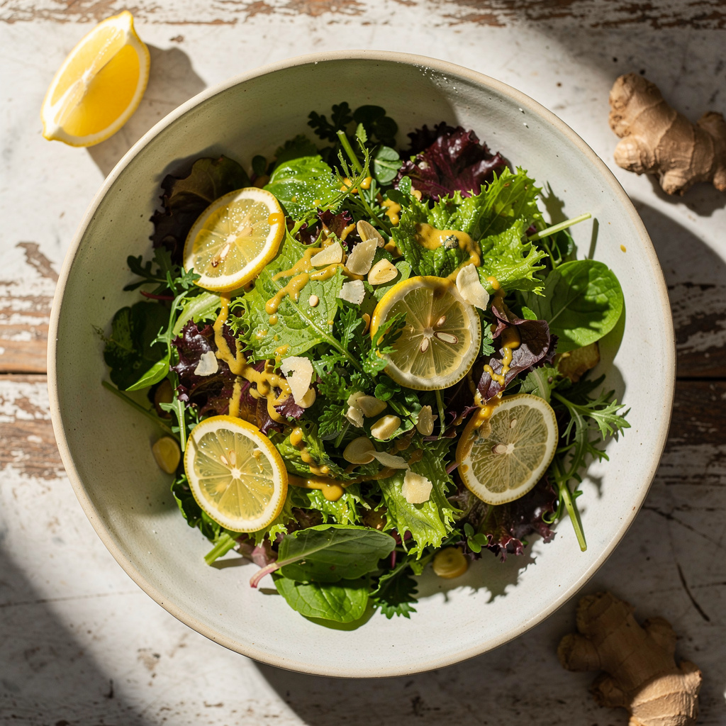 Detox Salad with Lemon-Ginger Dressing