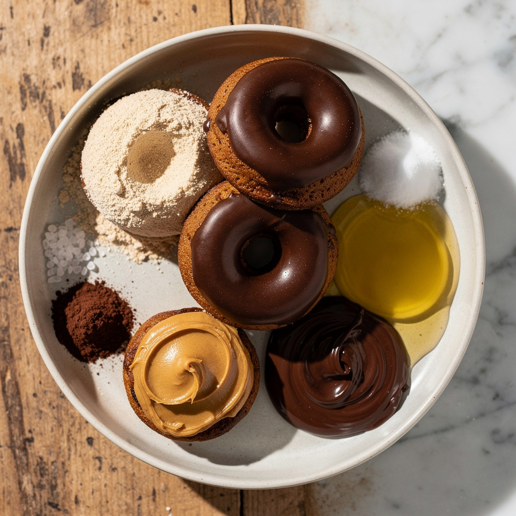 Gluten Free Donuts with Peanut Butter Chocolate Glaze