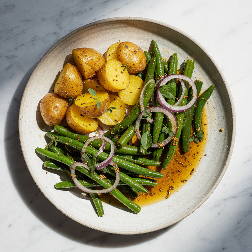 Green Beans and Potatoes with Mustard Vinaigrette