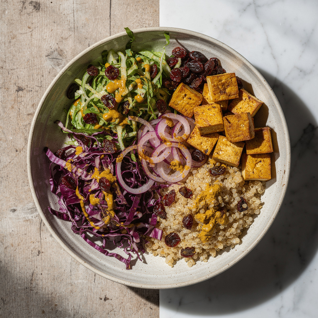 Hearty Winter Slaw with Quinoa and Cranberries