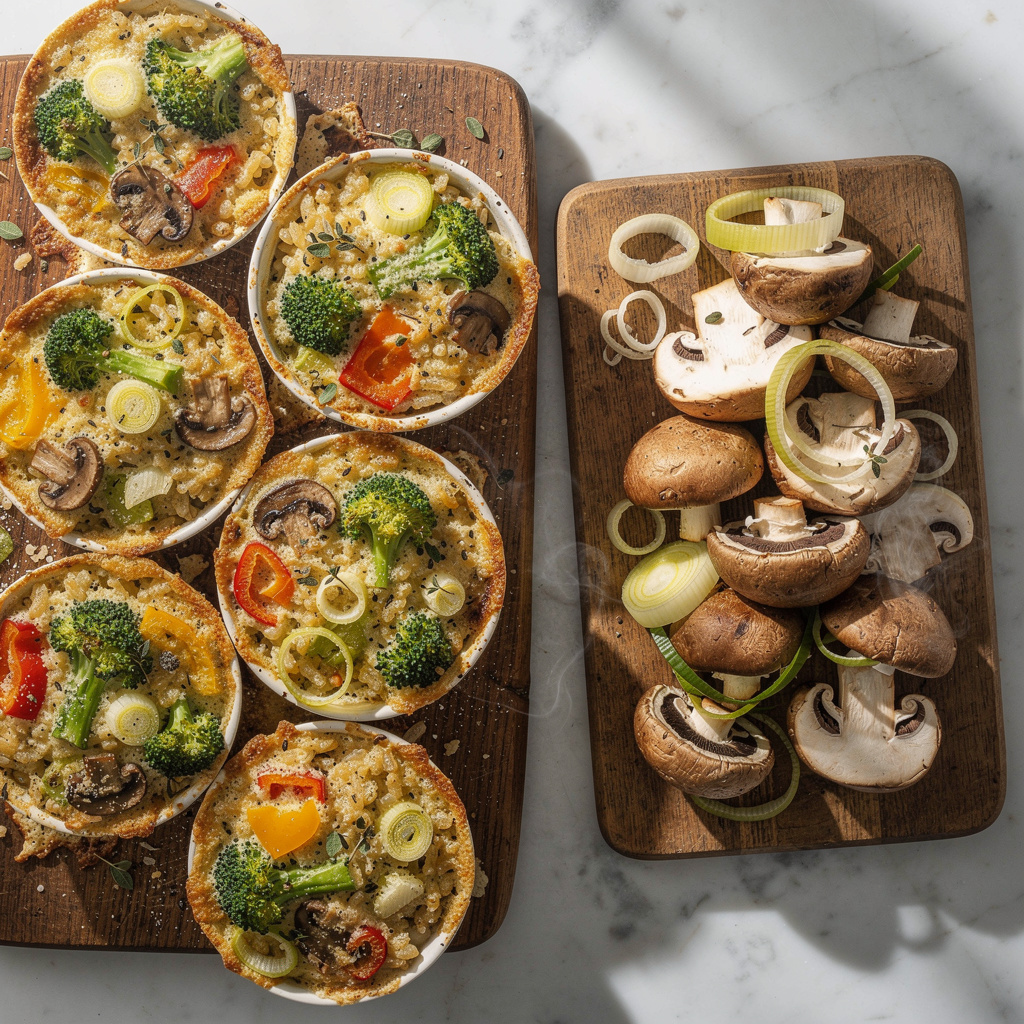 Individual Broccoli and Wild Rice Casseroles