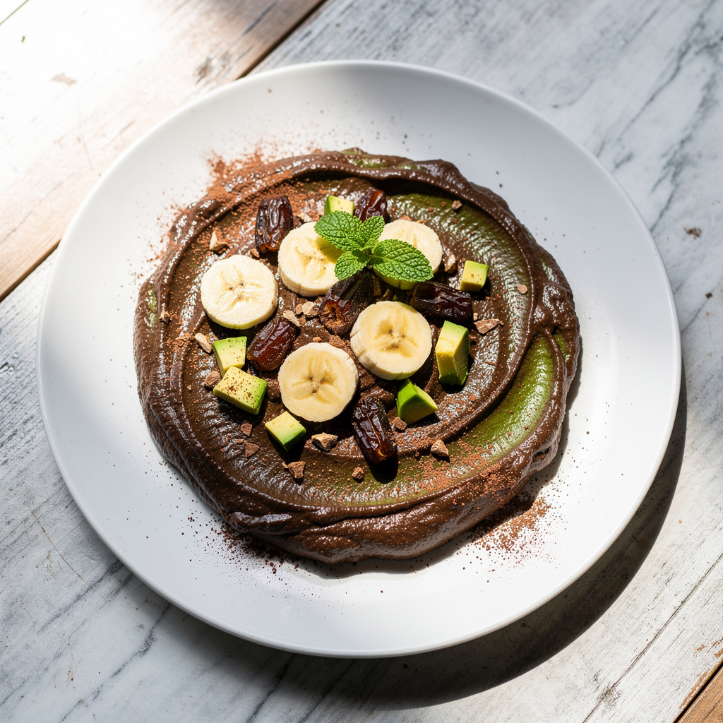 Jeweled Avocado-Chocolate Pudding