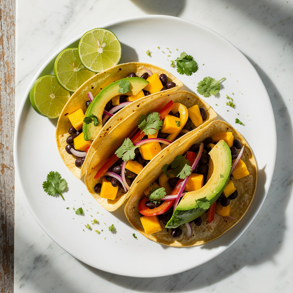 Mango and Black Bean Tacos