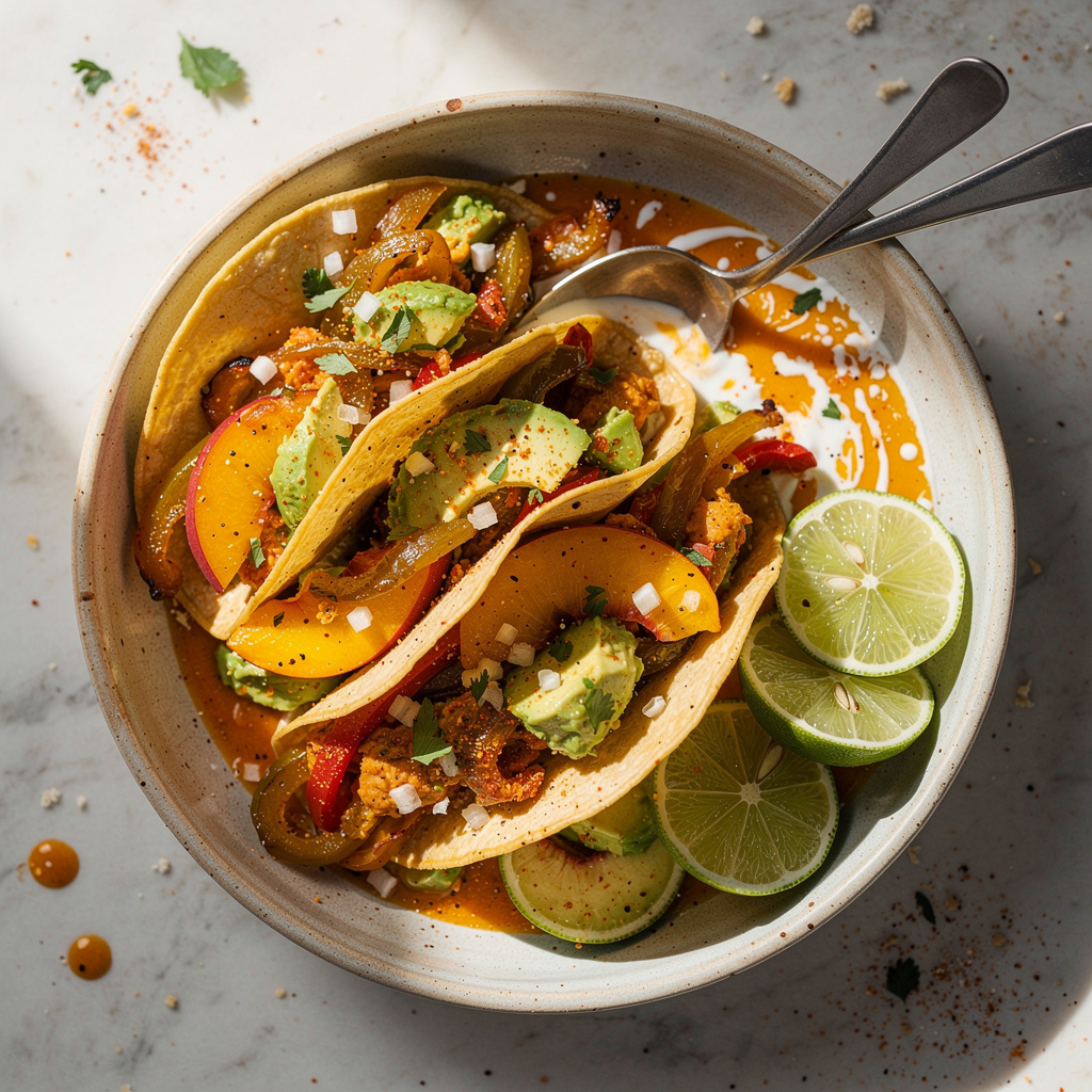 Peach and Pepper Tacos
