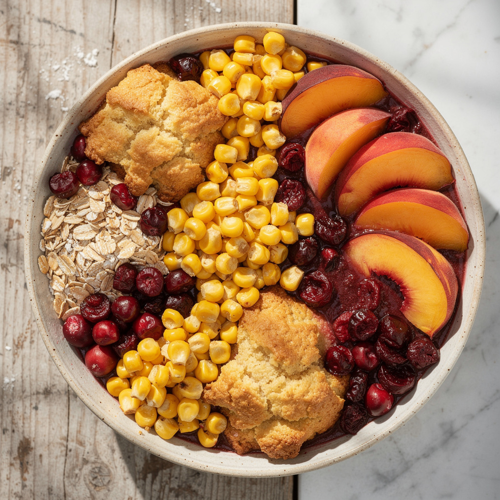 Peach-Cranberry Cobbler