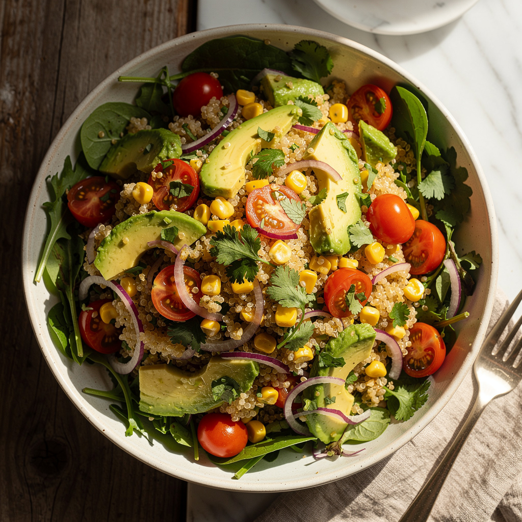 Quinoa, Corn, and Avocado Salad