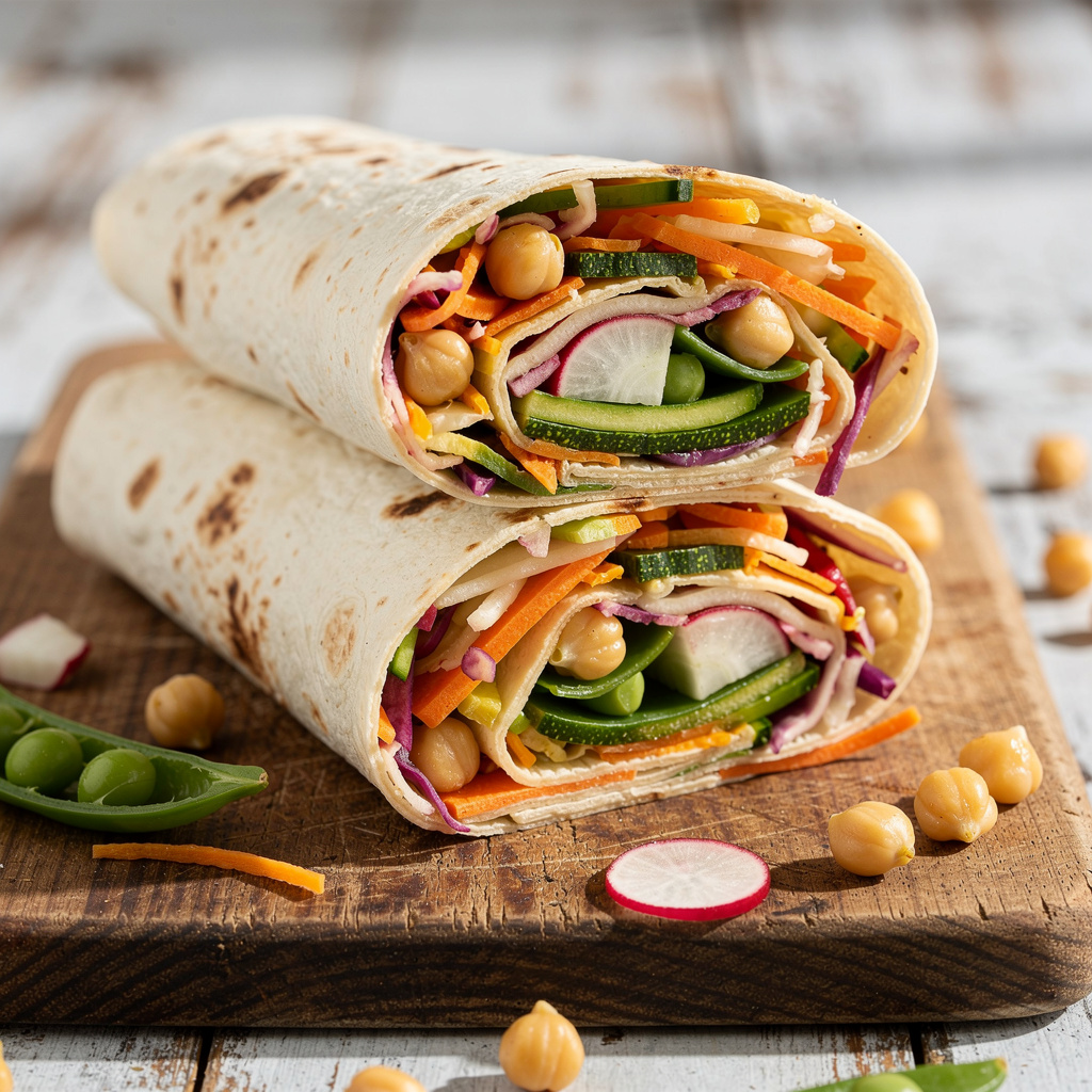 Rainbow Veggie Slaw Wrap
