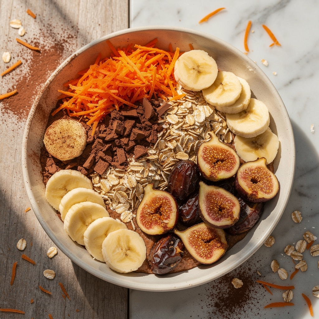 Raw Choco Bites With Oats and Carrots