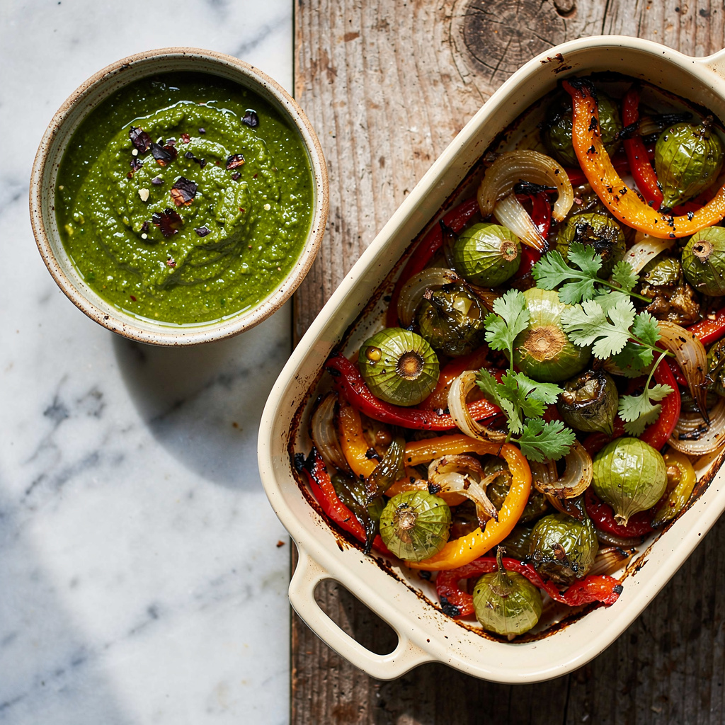 Roasted Poblano Salsa Verde (Sauce)