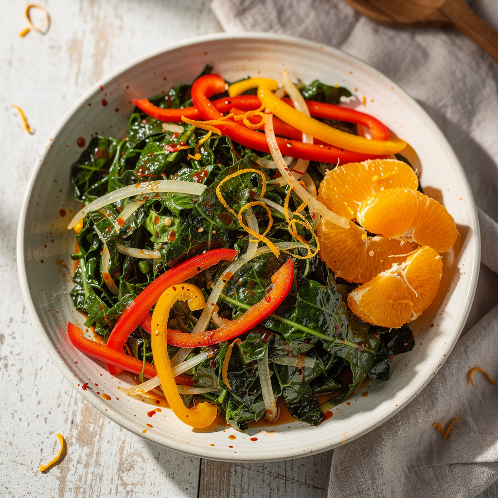 Spicy Collard Slaw