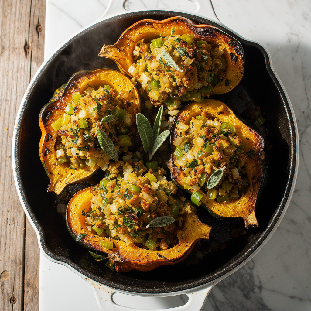 Stuffed Acorn Squash (Vegetarian!)