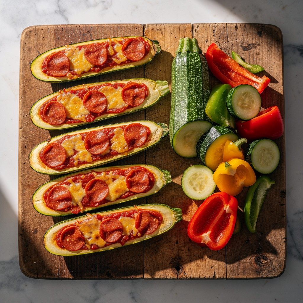 Zucchini Pizza Boats