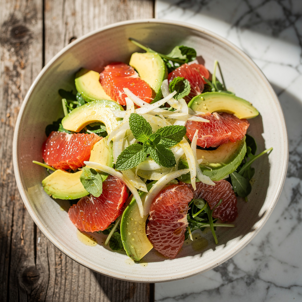 Ruby Grapefruit, Avocado & Fennel Salad