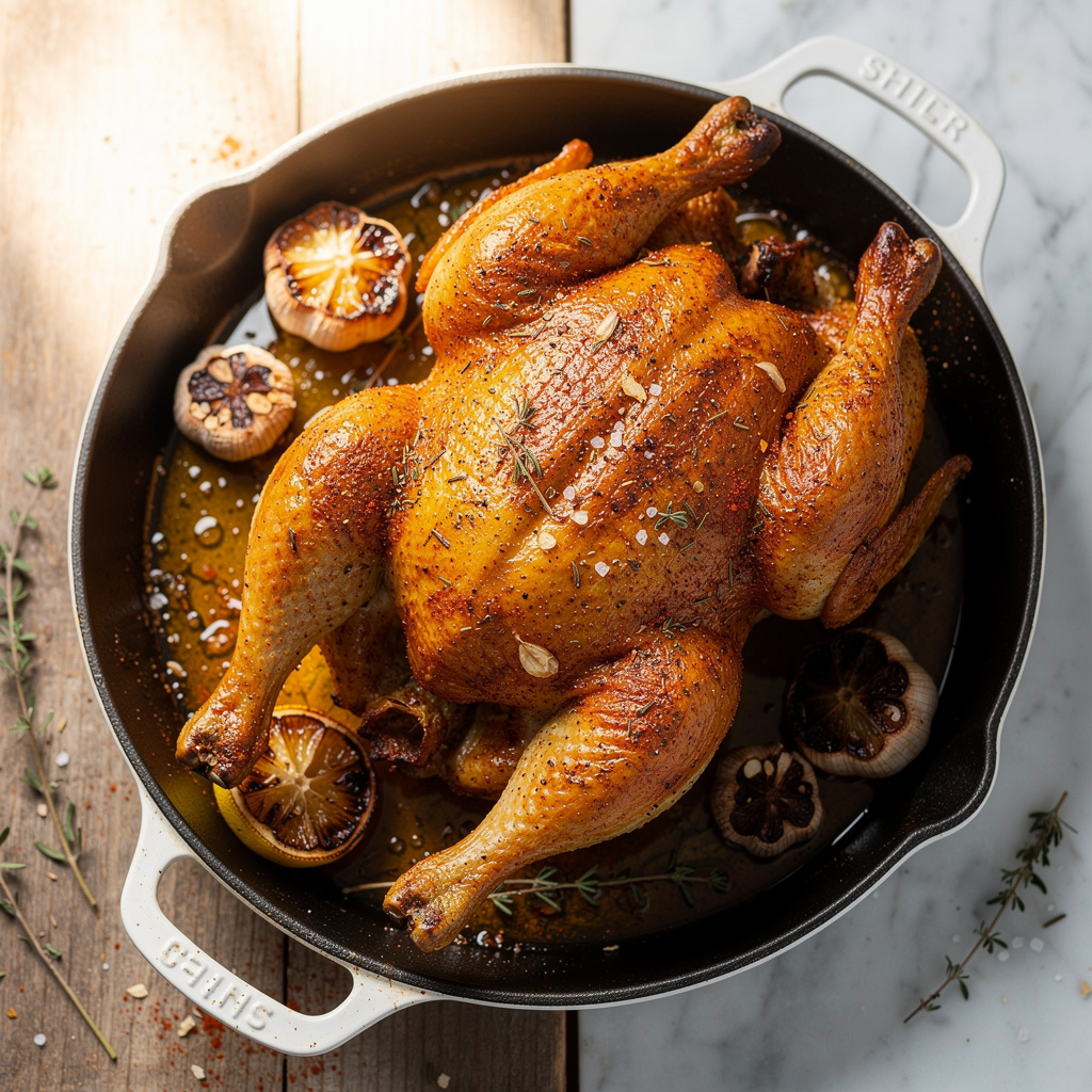 Slow Roast Spiced Organic Chicken