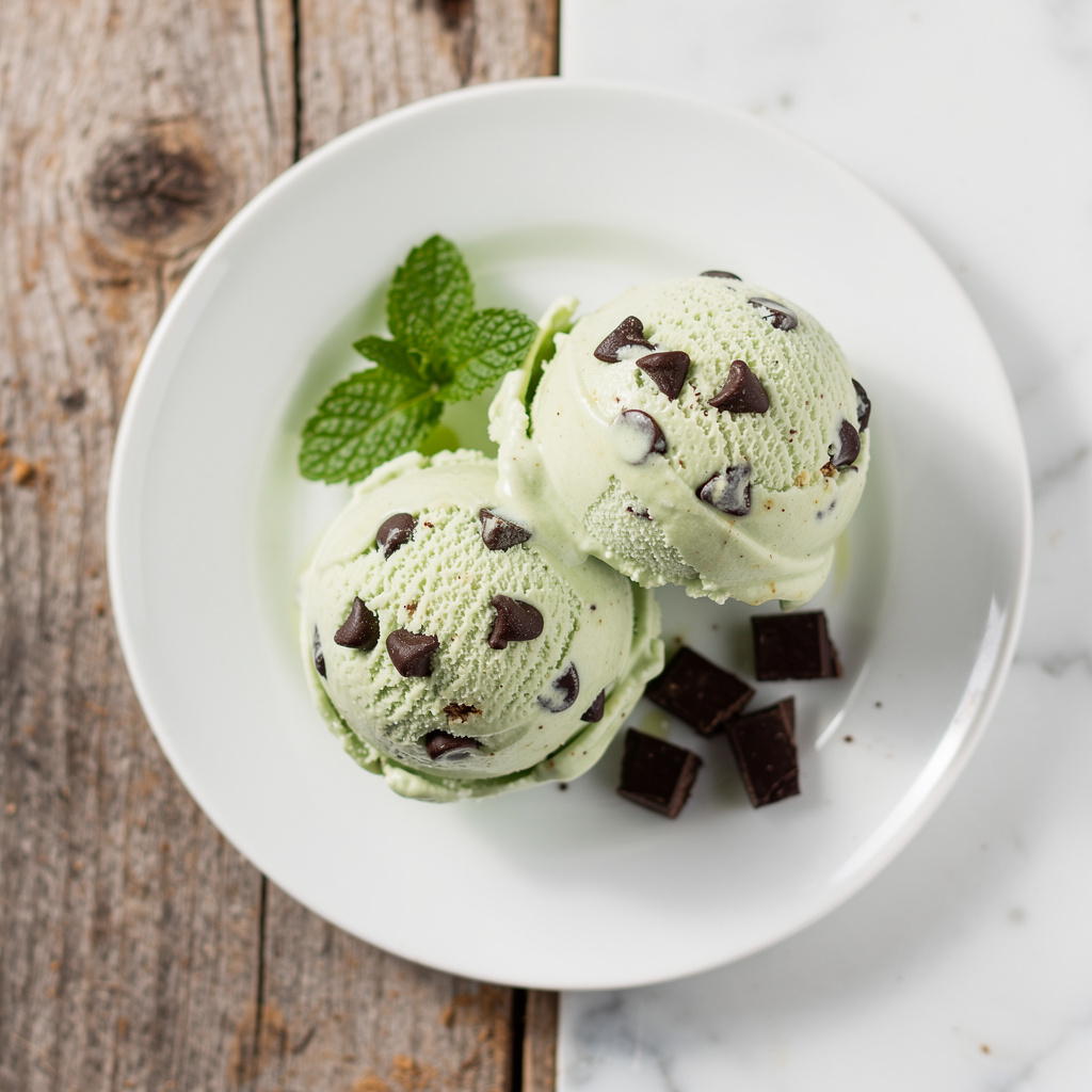 Mint Chocolate Chip Ice Cream (dairy-free)