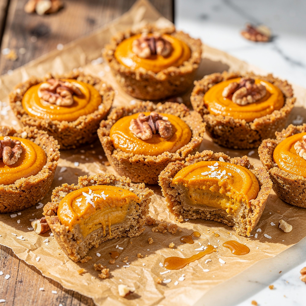 No-Bake Pumpkin Tarts (Vegan, Paleo)