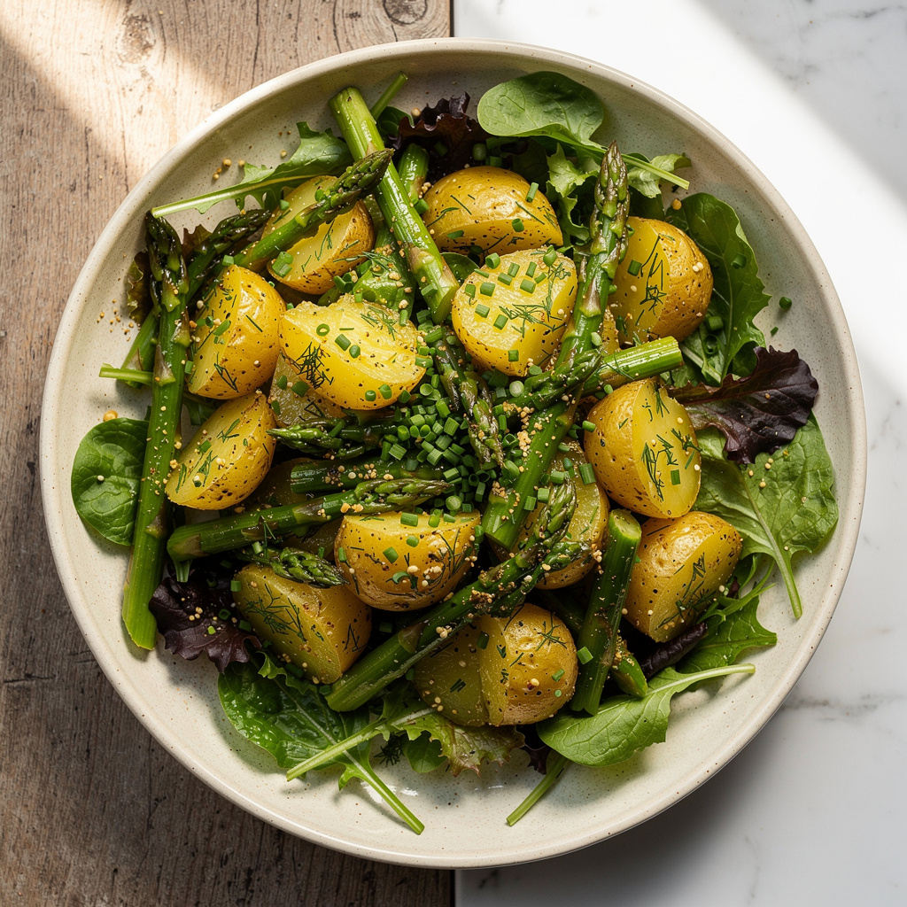 Warm Potato Asparagus Salad