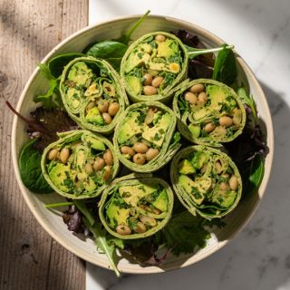Avocado & White Bean Salad Wraps