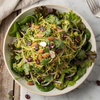 Broccoli Slaw with Honey Mustard Dressing