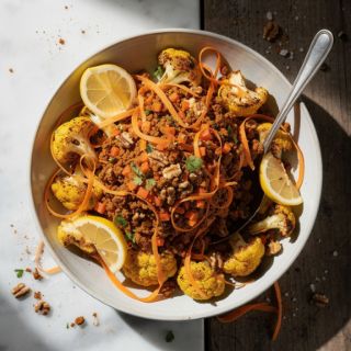 Cauliflower Nachos with Walnut Taco Meat