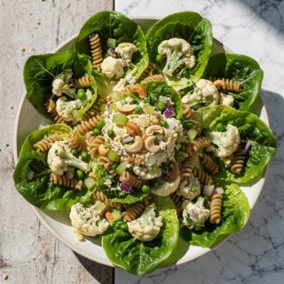 Cauliflower Pasta Salad Lettuce Wraps