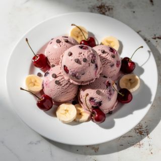 Cherry Soft-Serve Ice Cream