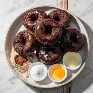 Glazed Chocolate Donuts (Grain-free, Nut-free)
