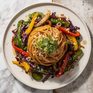 Peanut Noodles with Extra Veggies