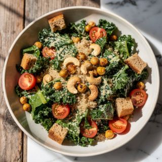 Vegan Kale Caesar Salad