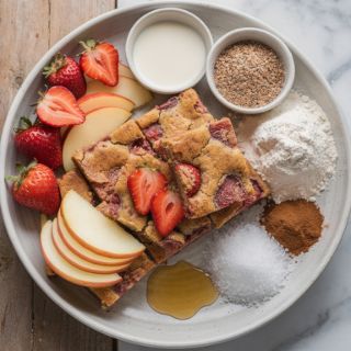 Vegan Strawberry Blondies