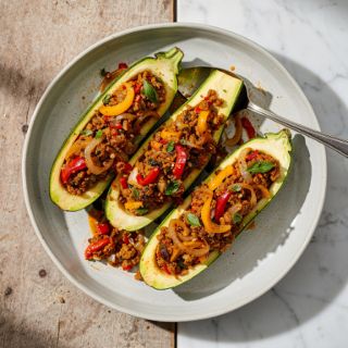 Vegetarian Stuffed Zucchini