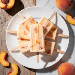 Peaches & Cream Ice Pops (Dairy-free)