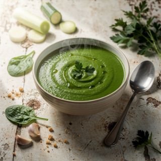 Instant Green Soup for One